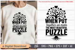 When Put Together We Make The Most Beautiful Puzzle SVG Product Image 1