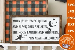 'Tis Near Halloween Halloween Farmhouse Sign Svg Product Image 1