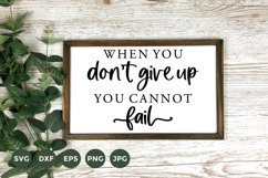Motivational Farmhouse Sign | Don't Give Up Svg Product Image 1