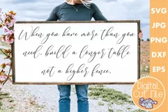 When You Have More Than You Need Farmhouse Home Sign Svg Product Image 1