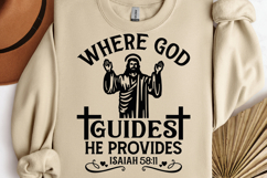 Where god Guides he provides SVG, Bible Verses SVG Product Image 1