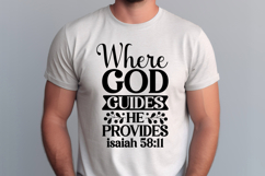 Where god guides he provides SVG, Scripture SVG Product Image 1