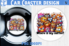 Car Coaster | Funny Cats | Where is my coffee? Product Image 1