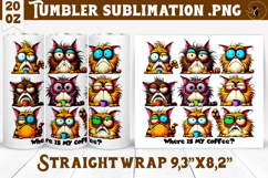 Tumbler Sublimation | Funny Cats | Where is my coffee? Product Image 1