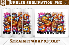 Tumbler Sublimation | Funny Cats | Where is my coffee? Product Image 1