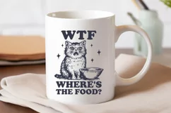 Funny Hungry Cat SVG | WTF Where’s the Food Digital Design Product Image 3