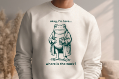 Sarcastic Frog in Bathrobe SVG - Funny Remote Work Office Product Image 2
