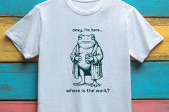 Sarcastic Frog in Bathrobe SVG - Funny Remote Work Office Product Image 3