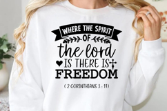 Where the spirit of the lord SVG, Bible Verse SVG Product Image 1