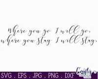 Where You Go I Will Go Christian Farmhouse Home Sign Svg Product Image 2