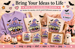 Witchy &amp; Sweet SVG File | Cute pastel Halloween SVG Product Image 2