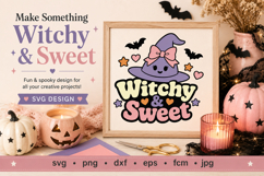 Witchy &amp; Sweet SVG File | Cute pastel Halloween SVG Product Image 4