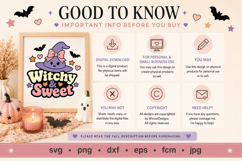 Witchy &amp; Sweet SVG File | Cute pastel Halloween SVG Product Image 6