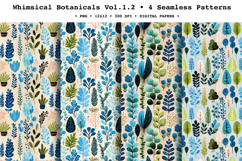Whimsical Botanicals Seamless Pattern Vol.1.2 - 4 PNG Product Image 1