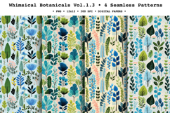 Whimsical Botanicals Seamless Pattern Vol.1.3 - 4 PNG Product Image 1