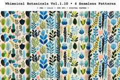 Whimsical Botanicals Seamless Pattern Vol.1.10 - 4 PNG Product Image 1