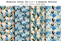 Whimsical Floral Seamless Pattern Vol.1.3 - 4 PNG Product Image 1
