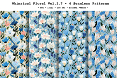 Whimsical Floral Seamless Pattern Vol.1.7 - 4 PNG Product Image 1