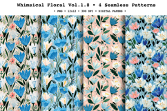 Whimsical Floral Seamless Pattern Vol.1.8 - 4 PNG Product Image 1