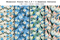 Whimsical Floral Seamless Pattern Vol.1.9 - 4 PNG Product Image 1