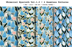 Whimsical Hyacinth Seamless Pattern Vol.1.2 - 4 PNG Product Image 1