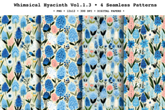Whimsical Hyacinth Seamless Pattern Vol.1.3 - 4 PNG Product Image 1