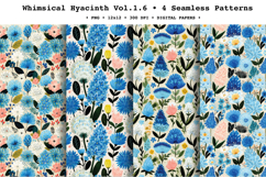 Whimsical Hyacinth Seamless Pattern Vol.1.6 - 4 PNG Product Image 1