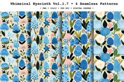 Whimsical Hyacinth Seamless Pattern Vol.1.7 - 4 PNG Product Image 1