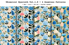 Whimsical Hyacinth Seamless Pattern Vol.1.8 - 4 PNG Product Image 1