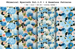 Whimsical Hyacinth Seamless Pattern Vol.1.9 - 4 PNG Product Image 1