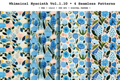 Whimsical Hyacinth Seamless Pattern Vol.1.10 - 4 PNG Product Image 1