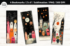 Whimsical Monsters Bookmark , Printable Crafts, 4 PNG Product Image 1