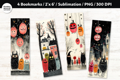 Whimsical Monsters Bookmark , Printable Crafts, 4 PNG Product Image 1