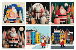 Whimsical Santa Digital Paper Vol.1, 40 PNG &amp; JPEG Product Image 4