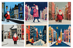 Whimsical Santa Digital Paper Vol.1, 40 PNG &amp; JPEG Product Image 5