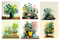 Whimsical Spring Herbs Digital Paper Pack, 20 PNG &amp; JPEG Product Image 3