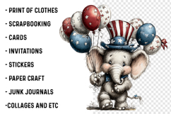 Whimsical 4th Of July Animals Clipart Product Image 2