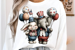 Whimsical 4th Of July Animals Clipart Product Image 3