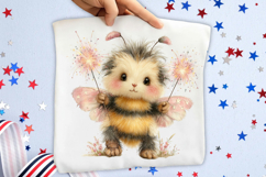 Whimsical 4th Of July Bee Clipart Product Image 2