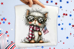 Whimsical 4th Of July Cats Clipart Product Image 2