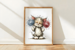 Whimsical 4th Of July Cats Clipart Product Image 3