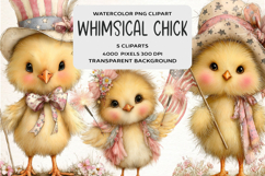 Whimsical 4th Of July Chick Clipart Product Image 1