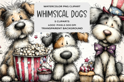 Whimsical 4th Of July Dogs Clipart Product Image 1