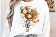 Whimsical 4th Of July Girl Clipart Product Image 3