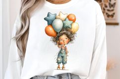 Whimsical 4th Of July Girl Clipart Product Image 3