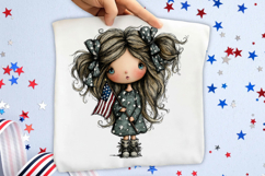 Whimsical 4th Of July Girls Clipart Product Image 2
