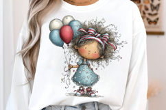Whimsical 4th Of July Girls Clipart Product Image 3