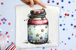 Whimsical 4th Of July Mason Jar Clipart Product Image 2