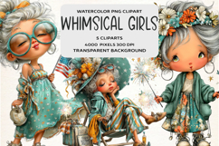 Whimsical 4th Of July Old Lady Clipart Product Image 1