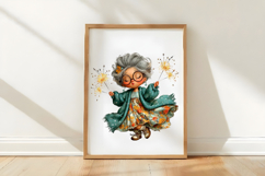 Whimsical 4th Of July Old Lady Clipart Product Image 3